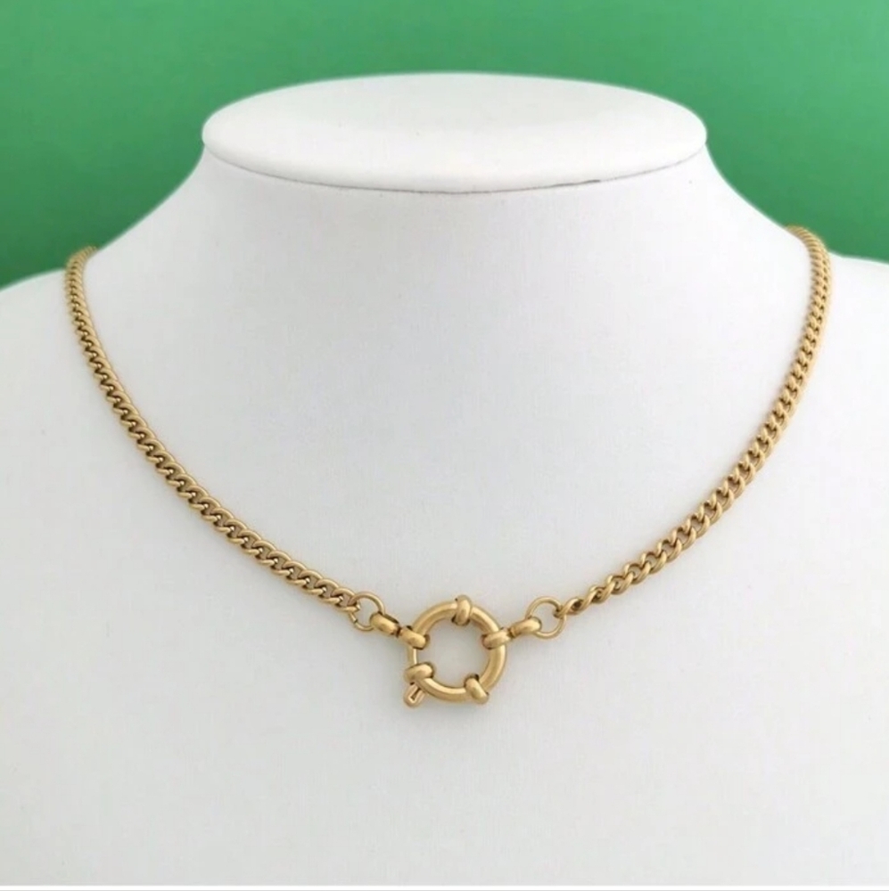 🌟🌟NEW🌟🌟 BEAUTIFUL!! O LINK Anchor Layering Necklace in GOLD
